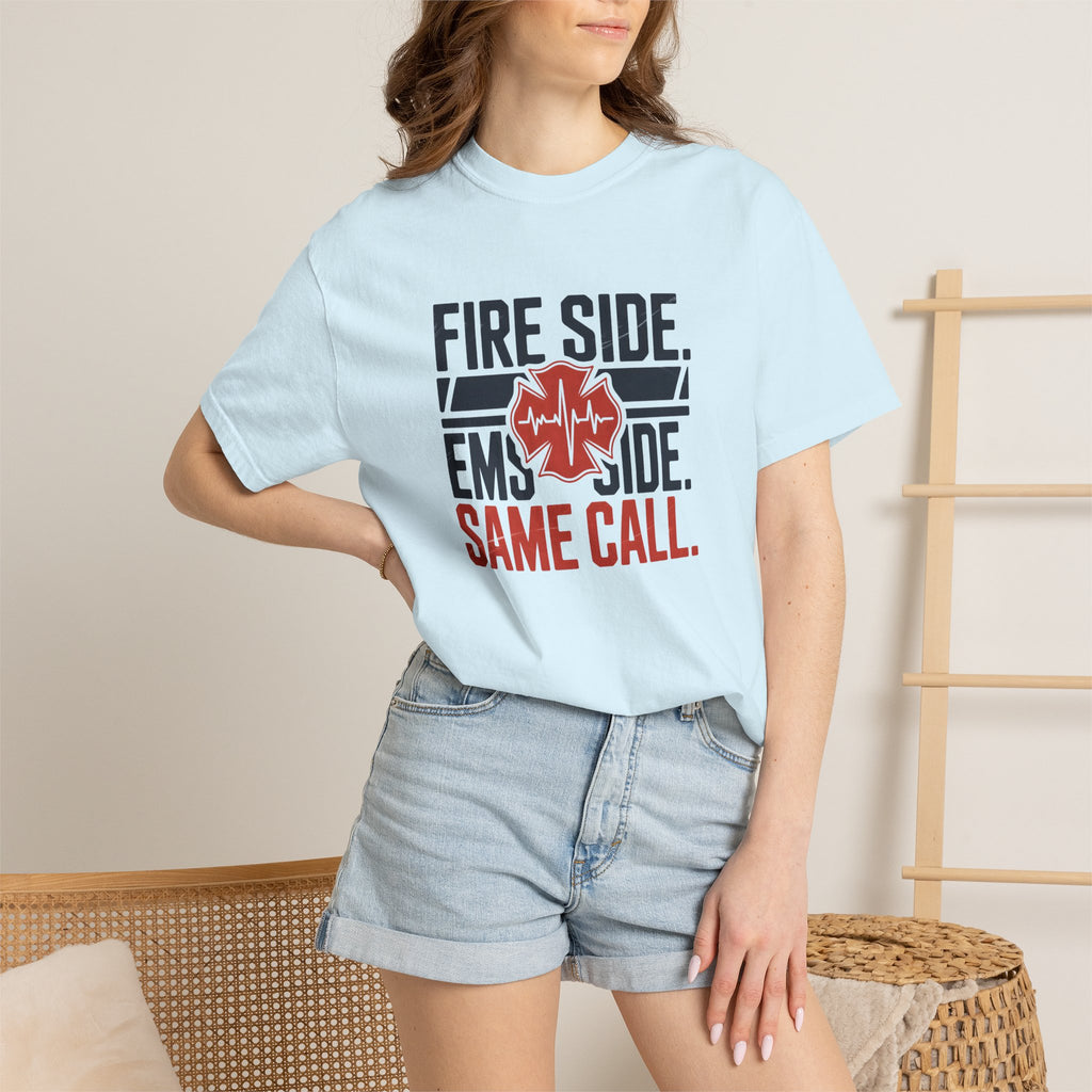 Fire Side EMS Side Same Call T-Shirt — alternate view 17