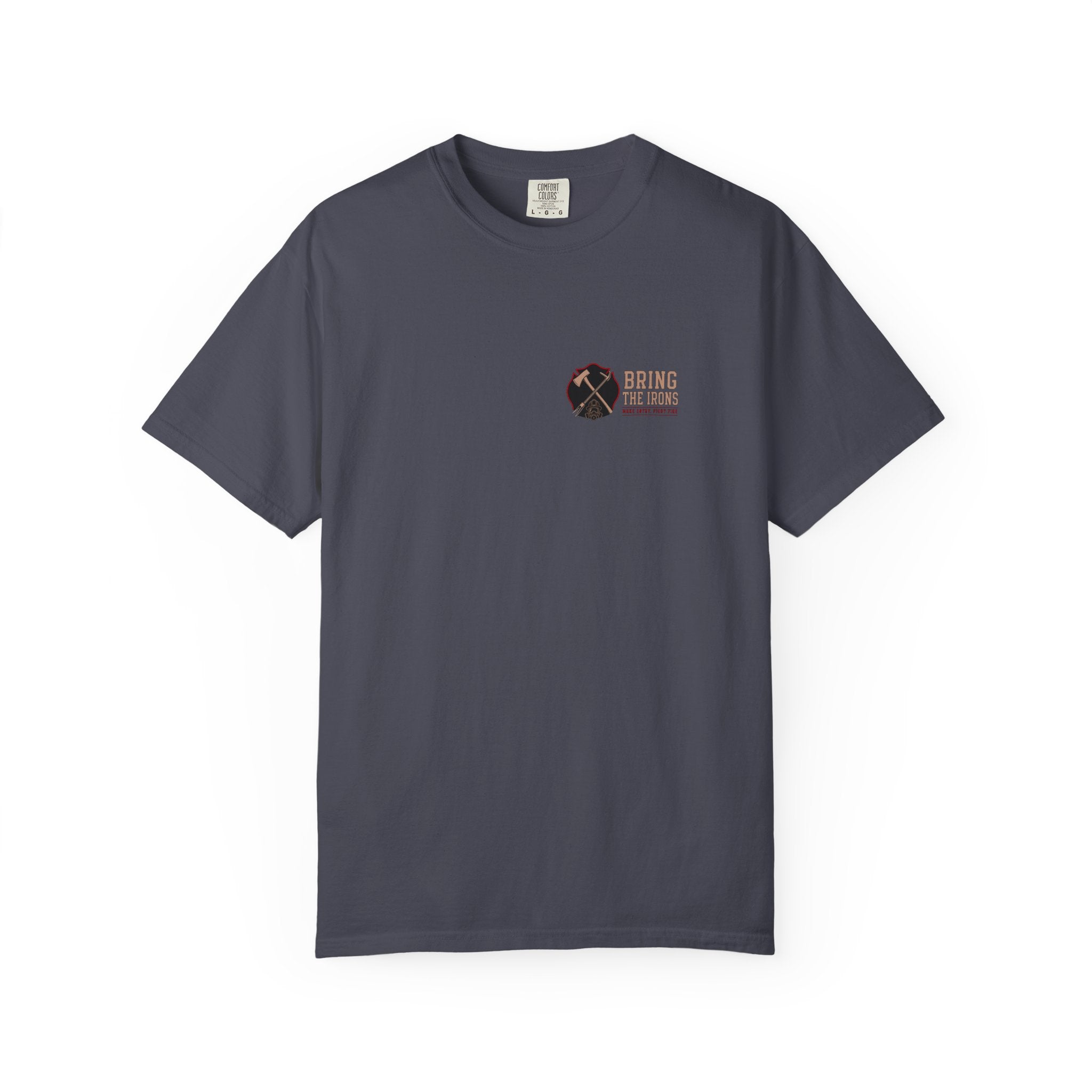 Bring the Irons — Keys to the City Firefighter Tee — Wordmark Front
