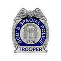 God's Special Police faith-based trooper badge as a cut sticker