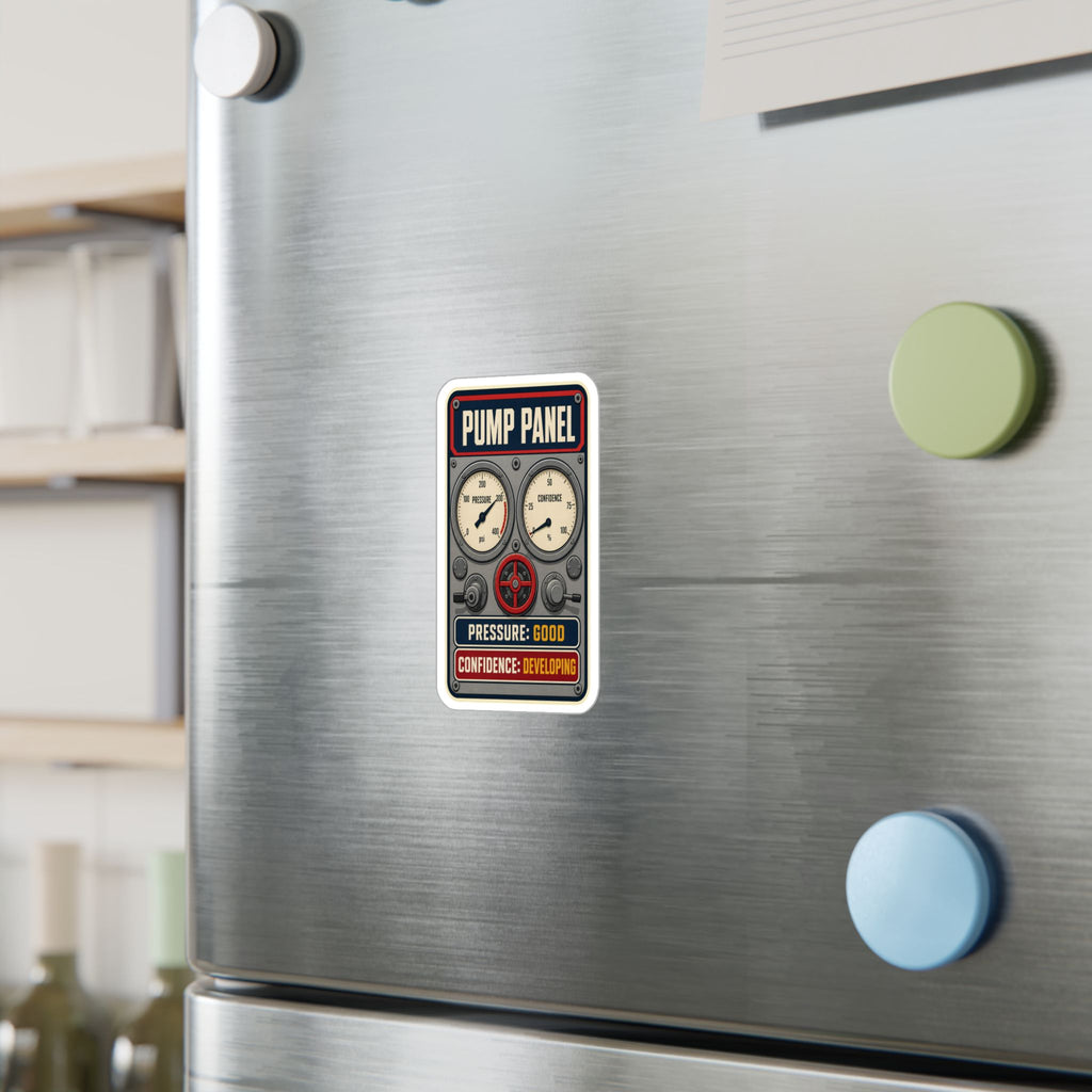 PUMP PANEL — Firefighter Pump Operator Humor Sticker | Weatherproof Vinyl Decal