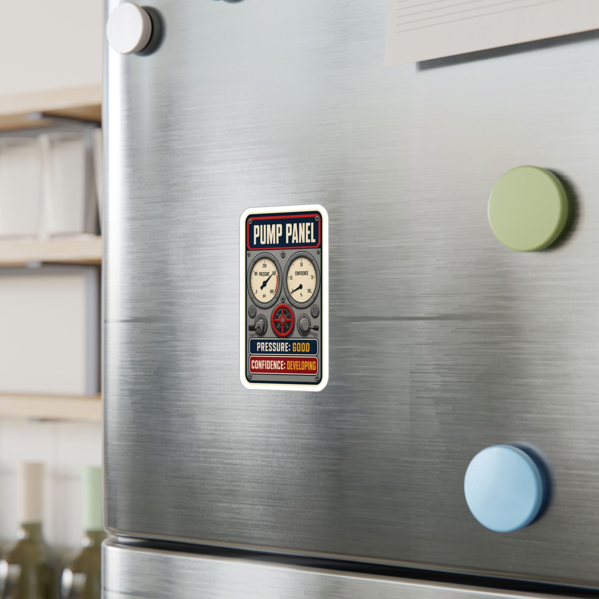 PUMP PANEL — Firefighter Pump Operator Humor Sticker | Weatherproof Vinyl Decal