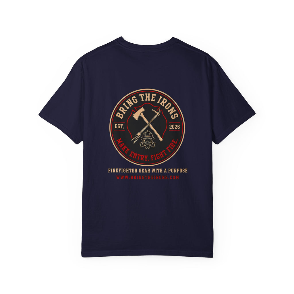 Bring the Irons — Signature Firefighter Tee — Wordmark Front