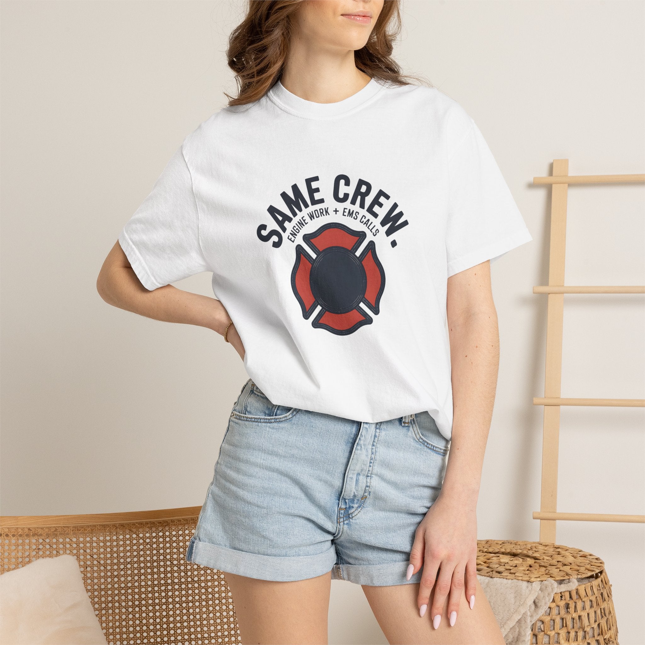 Same Crew Engine Work EMS Calls T-Shirt — alternate view 8