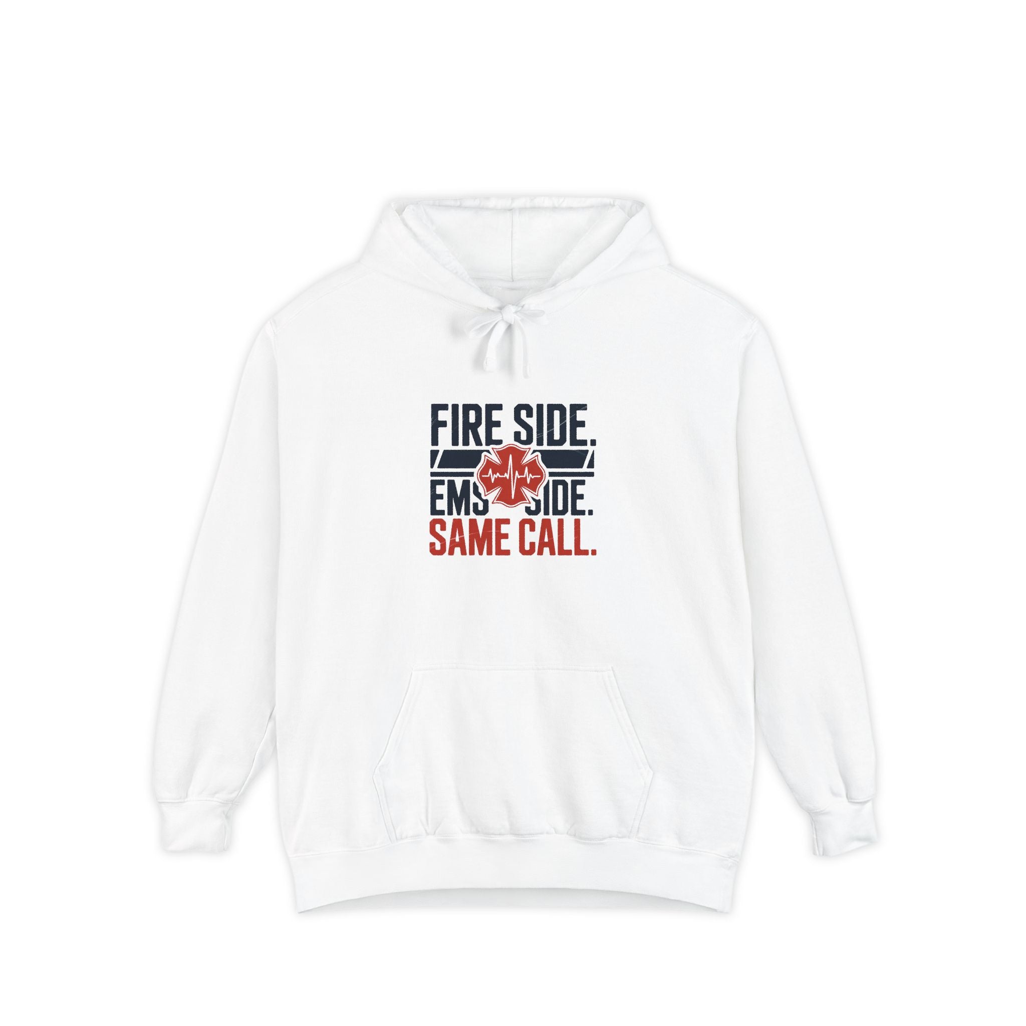 Fire Side EMS Side Same Call Hoodie — alternate view 2